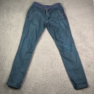 Kith Joggers Pants Mens Small Tapered Blue Cotton Chino Drawstring Zipper